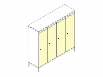 Мебель для детских садов Незнайка ШДм-4 Шкаф для одежды на металлокаркасе
